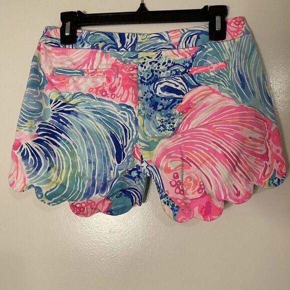 LILLY PULITZER Stretch Twill Buttercup 5inch Shorts "BEACH PLEASE" Size 00 - Picture 4 of 7